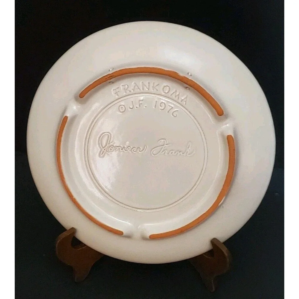 Frankoma Pottery Christmas Nativity Plate 1976 The Gift Of Love Joniece Frank